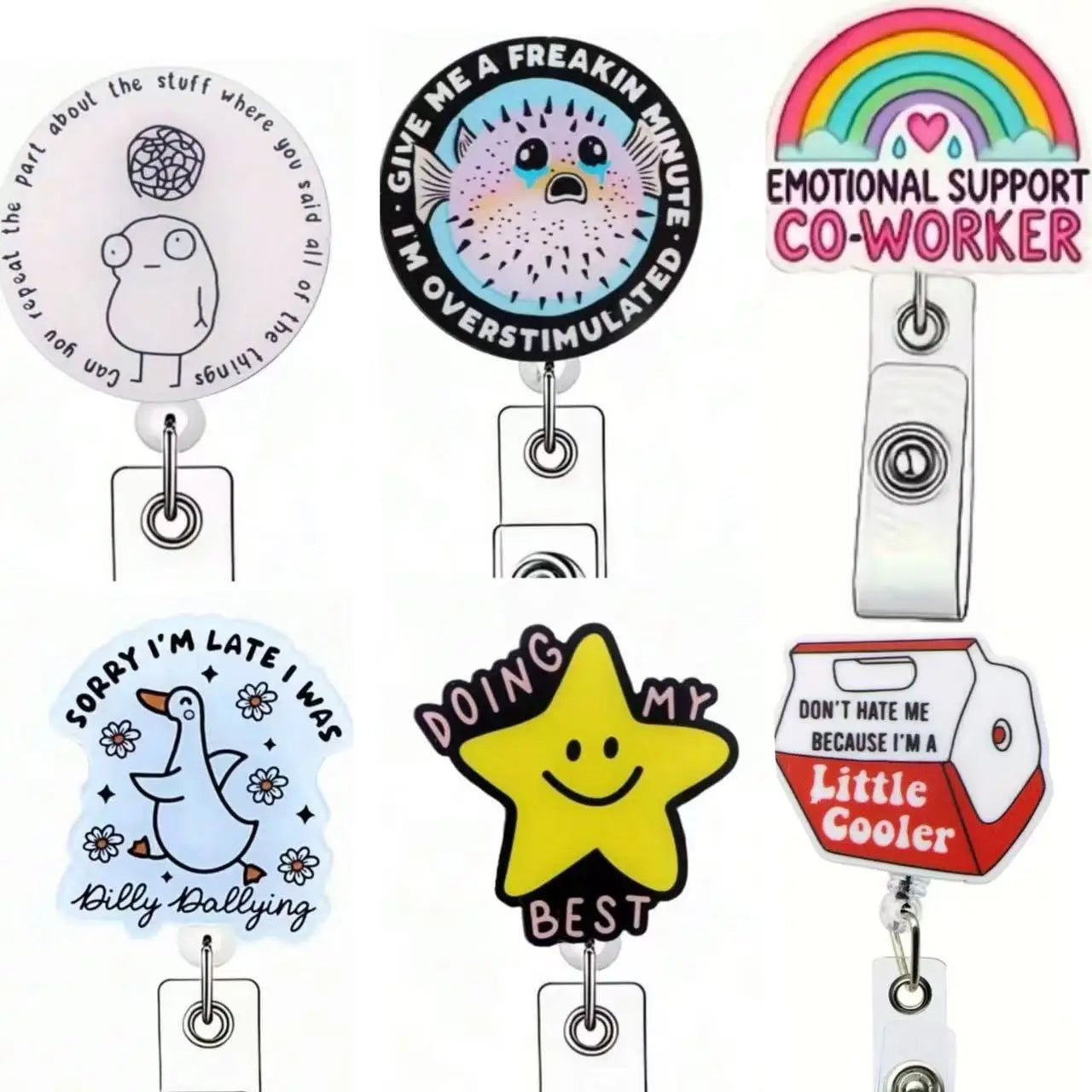 Retractable Badge Reel — Durable Acrylic ID Holder for Healthcare Professionals
