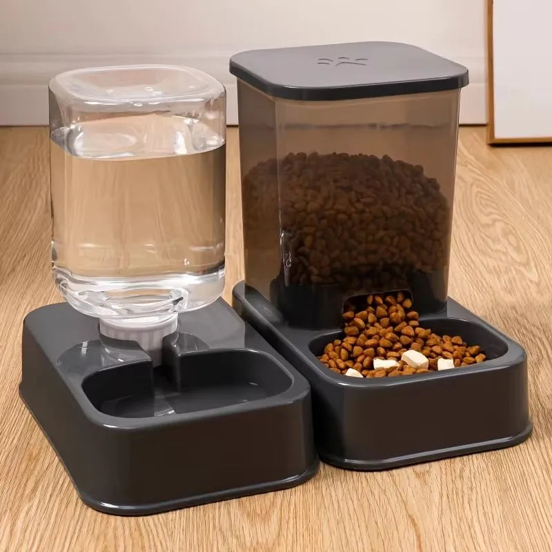 Automatic Portion-Controlled Pet Feeder — Built-In Water Dispenser System