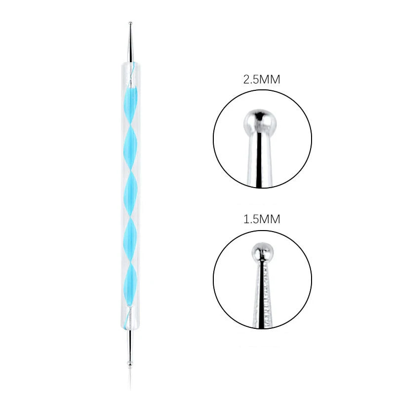 Nail Art Dotting Tool Set — Professional Manicure & Marbleizing Pen