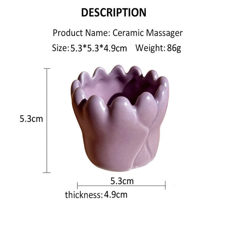 AACAR Ceramic Gua Sha Massager — Facial and Body Relaxation Tool