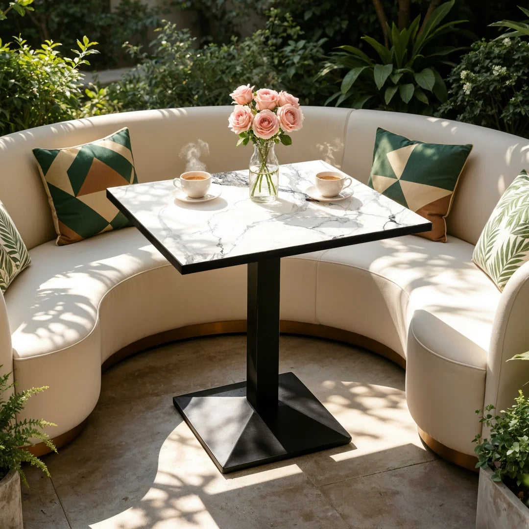LUVODI Rectangular Sintered Stone Dining Table — Modern Bistro Design