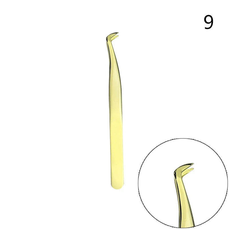 JCSYFAC Lash Extension Tweezers — High Precision Stainless Steel Beauty Tool