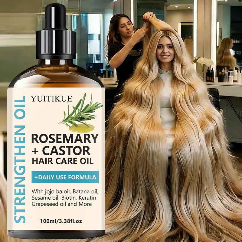 YUITIKUE Rosemary & Castor Hair Oil — Strengthening Daily Hair Care