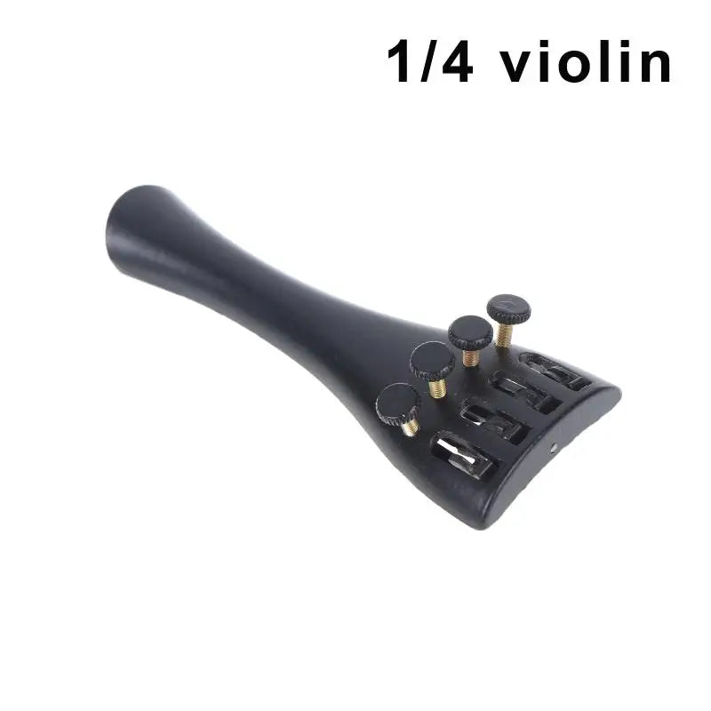 Black Carbon Fiber Tailpiece — Precision Fine Tuners for Violin and Viola