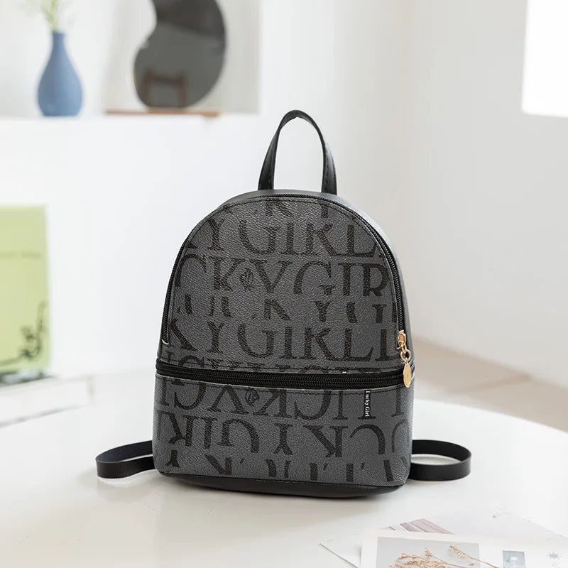 Retro Mini Backpack — Stylish PU Leather Crossbody Purse for Women