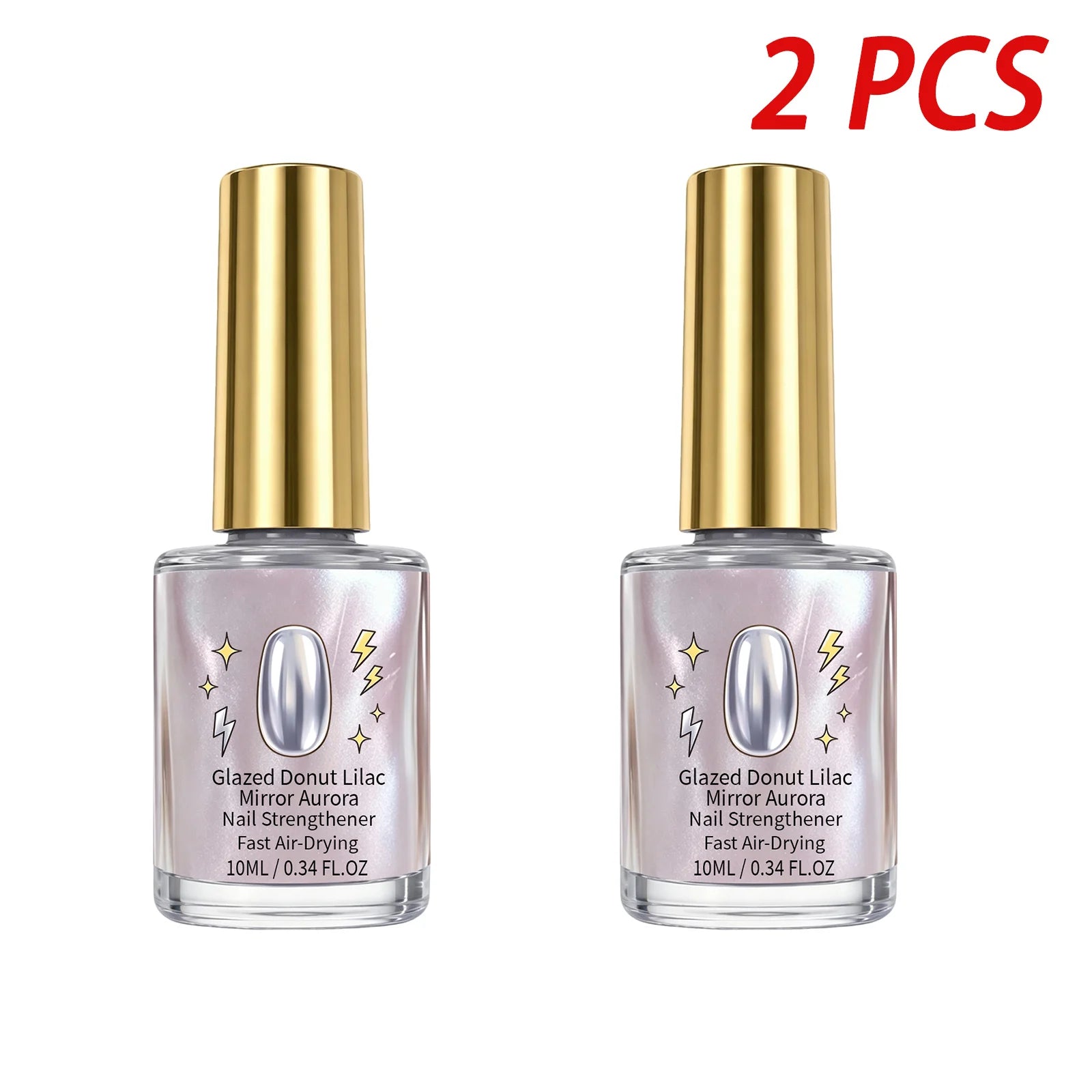 Purple Metallic Gel Nail Polish — Mirror Effect Aurora Finish, Quick Dry