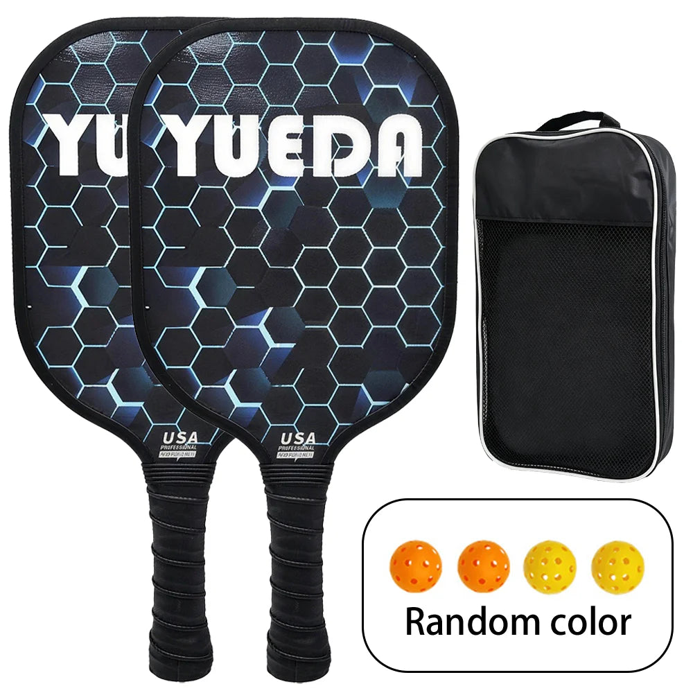 Pickleball Paddle Complete Set — Beginner Training Kit with 2 Rackets & 4 Balls