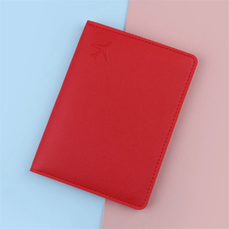 PU Leather Passport Cover — Slim Travel Wallet with Card Holders