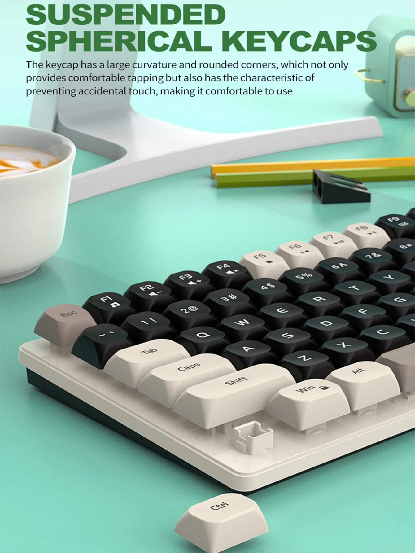AKKHOO KM100 Wired Keyboard and Mouse Combo — Mechanical-Feel USB Desktop Kit