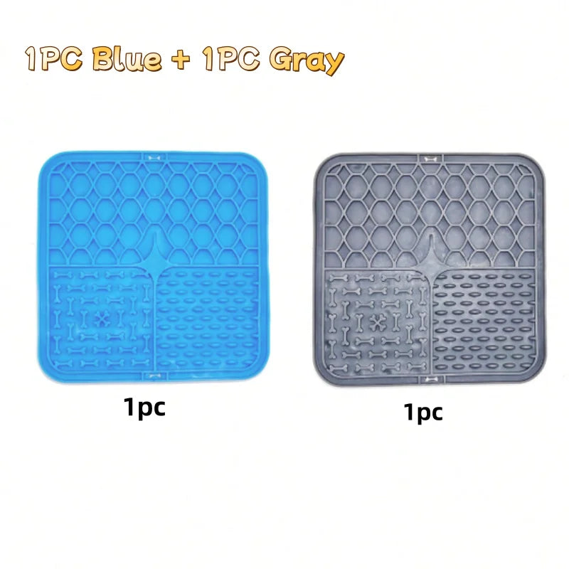 Silicone Pet Lick Mat — Slow Feeder and Bath Time Distraction Tool
