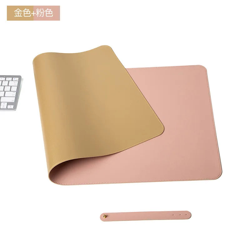 NULOXO PU Leather Desk Mat — Waterproof Office Blotter & Mouse Pad