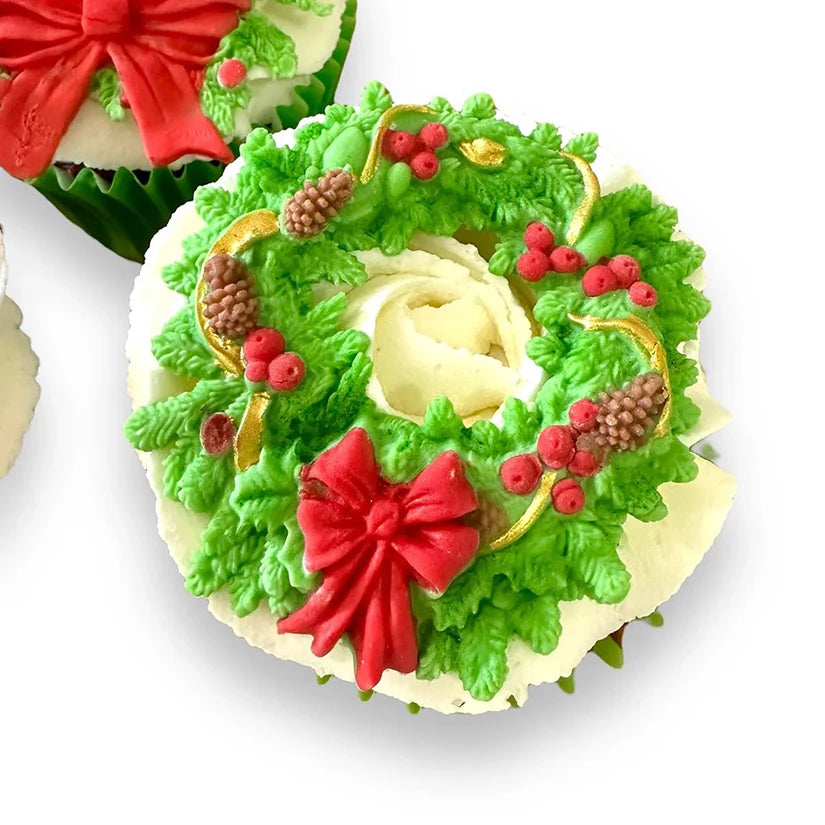 HANDLIFE Christmas Wreath Silicone Mold — Decorative Baking Tool for Fondant & Chocolate