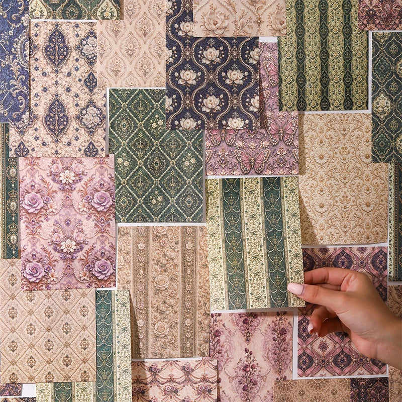 Rococo Royal Style Decorative Paper — 30 Pcs Scrapbooking & Junk Journal Supplies