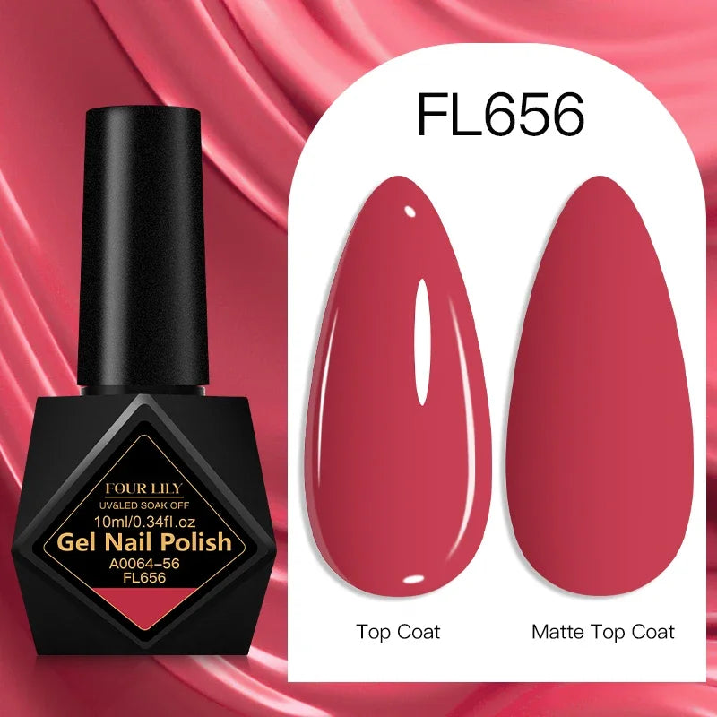 Four Lily Gel Nail Polish — Long Lasting Semi-Permanent Manicure Set