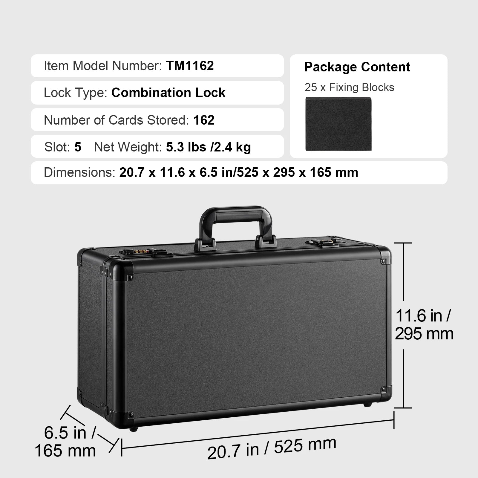SucceBuy Graded Card Storage Box — Secure Lockable Collector Case