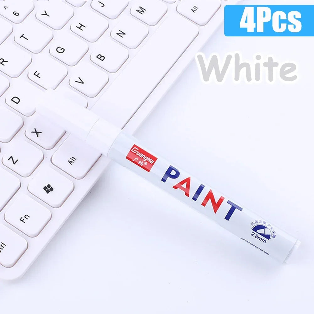 Permanent Paint Marker Pens — Waterproof Quick-Dry Tire & Craft Markers