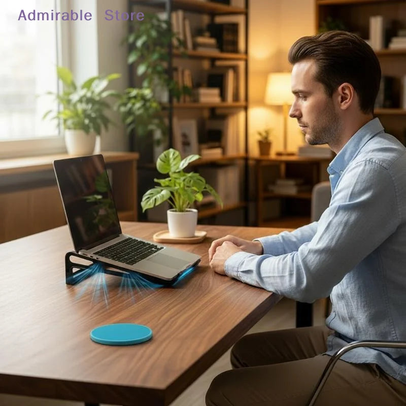 Adjustable Folding Laptop Stand — Portable Ergonomic Riser for Work and Travel