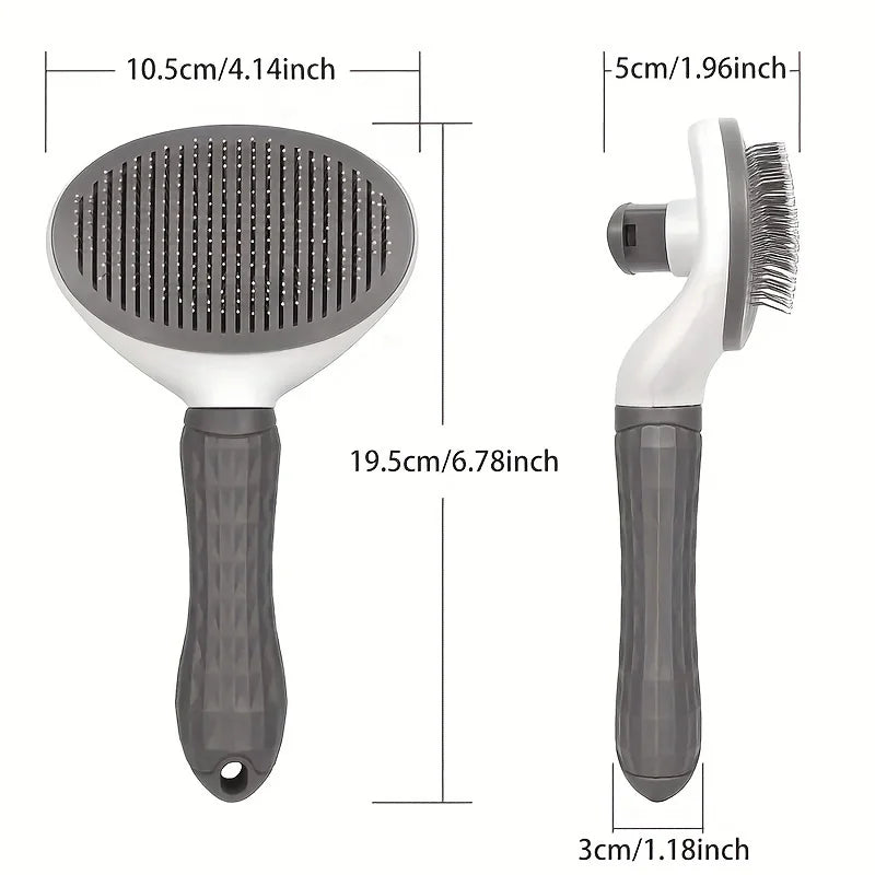 One-Click Pet Hair Removal Comb — Effortless Grooming Slicker Brush
