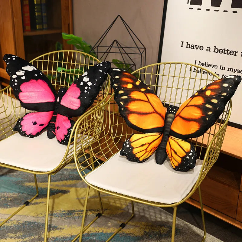 Butterfly Plush Pillow — Soft Decorative Cushion for Home Decor