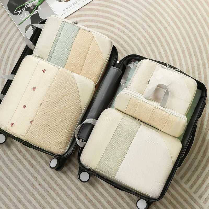 Compression Packing Cubes — Expandable Suitcase Organizers for Travel