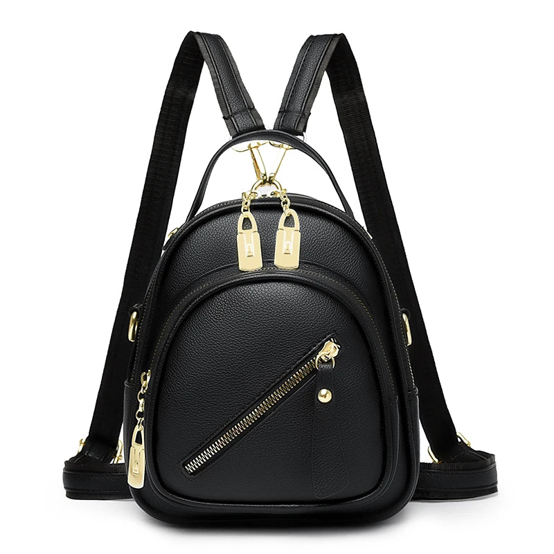 badiman Luxury Mini Leather Backpack — Stylish Small Shoulder Bag for Women