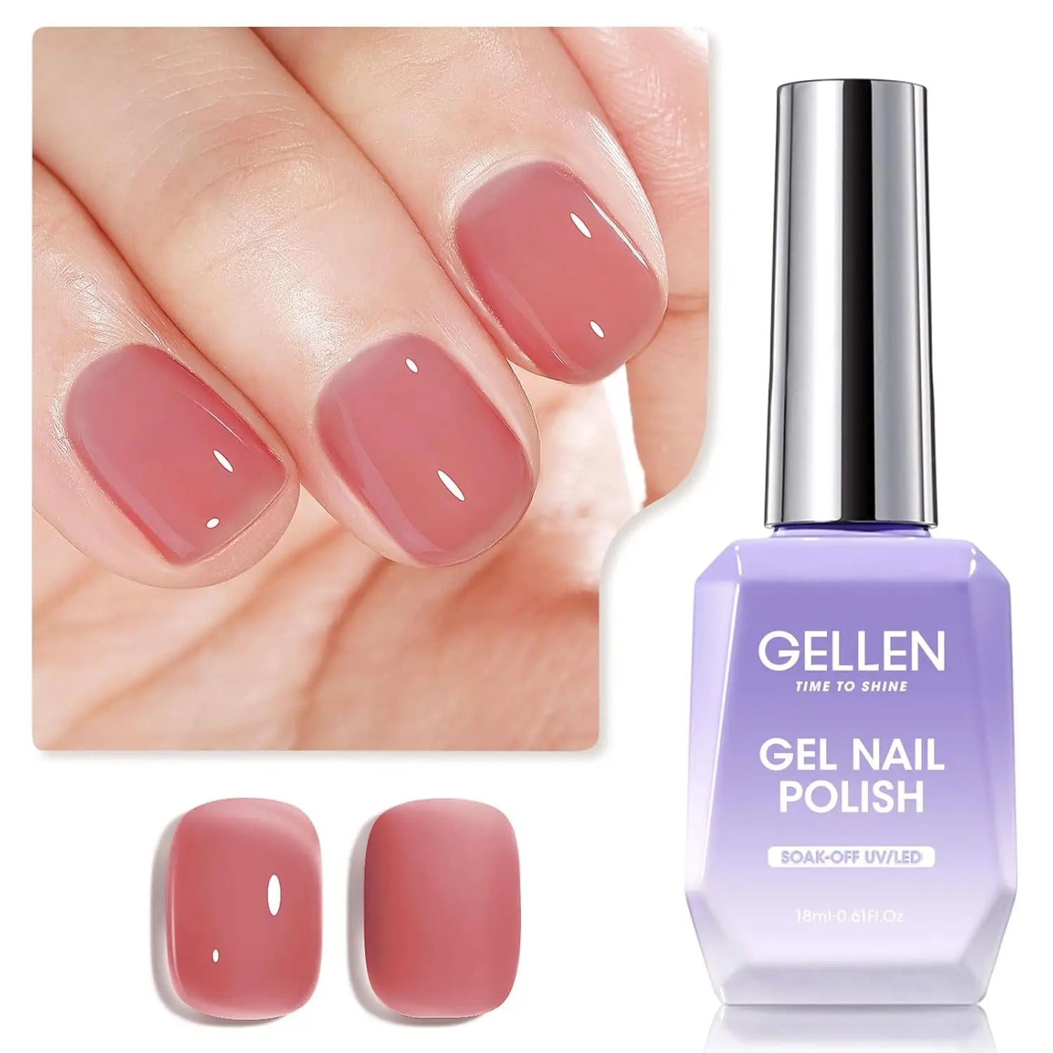 GELLEN GEL POLISH Crystal Top Coat — High Gloss Long Lasting Finish