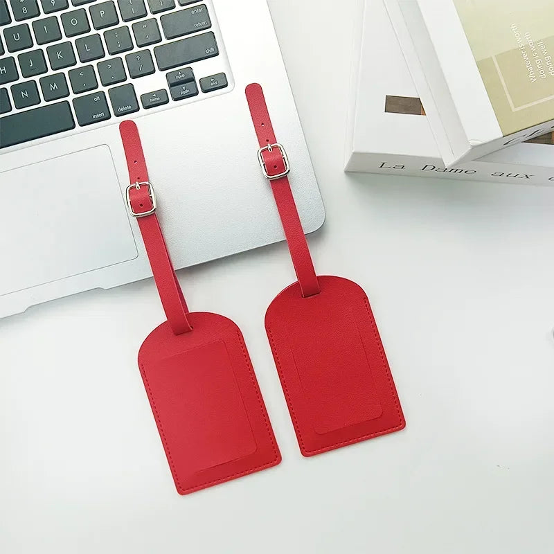 CEXIKA PU Leather Luggage Tag — Durable Suitcase Identifier & ID Holder