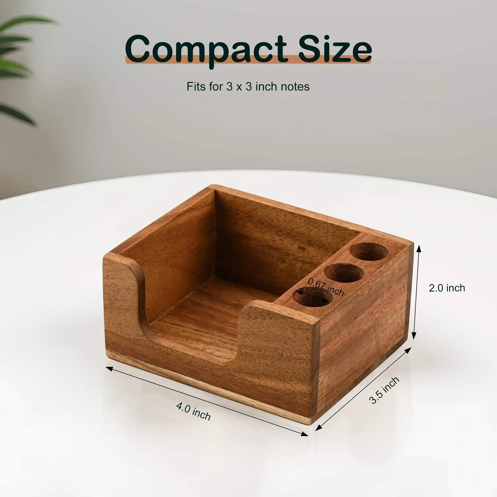 Solid Wood Desk Organizer — Multi-Compartment Office Storage, Pine