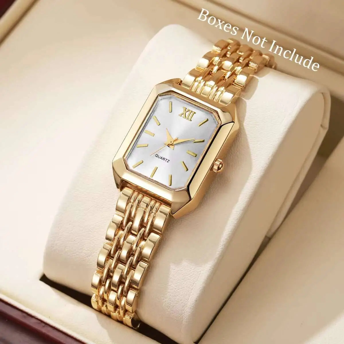 Elegant Rectangle Women's Quartz Watch — Stylish Analog Wristwatch for Girls