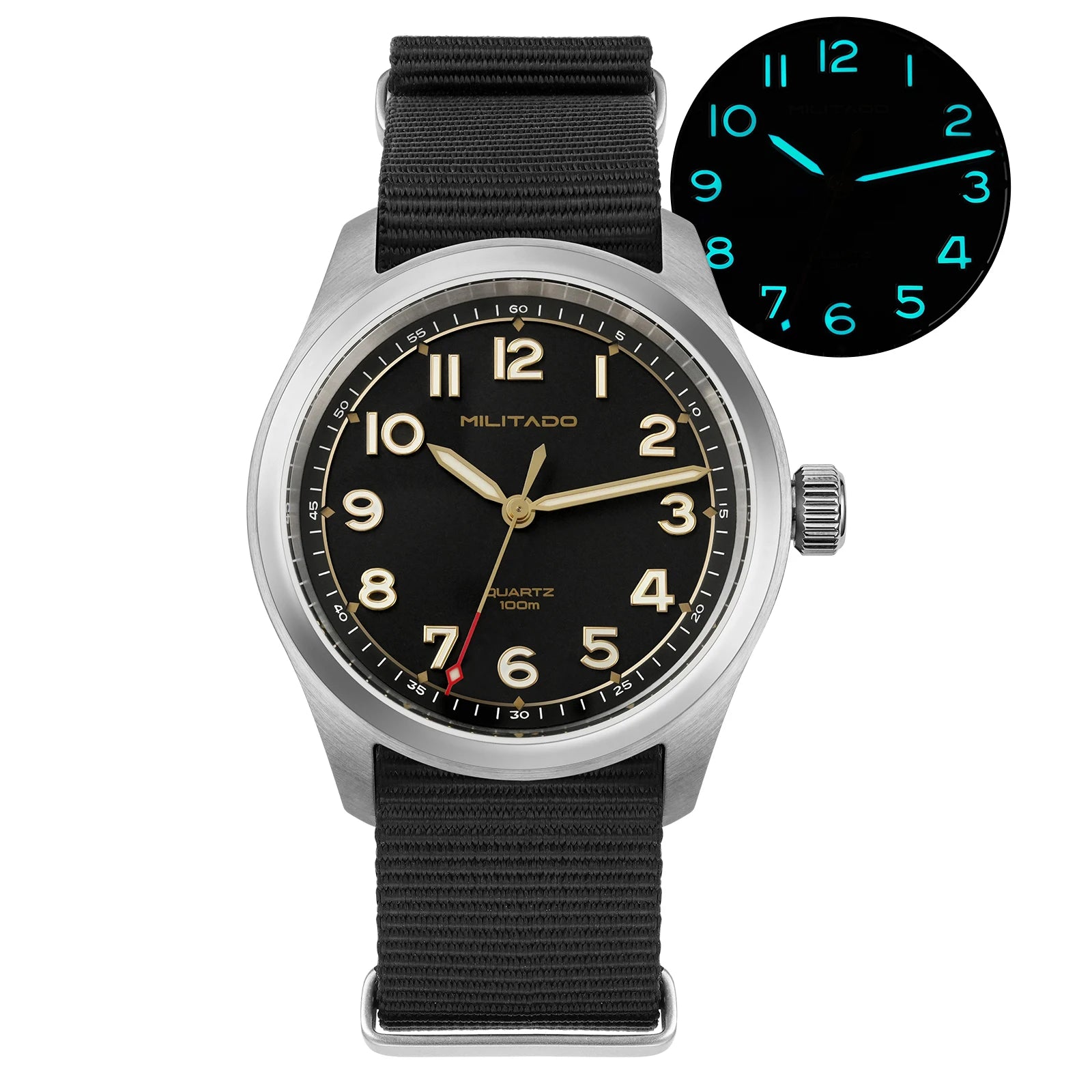 Militado ML08 Military Watch — Vintage Quartz Movement with Sapphire Crystal