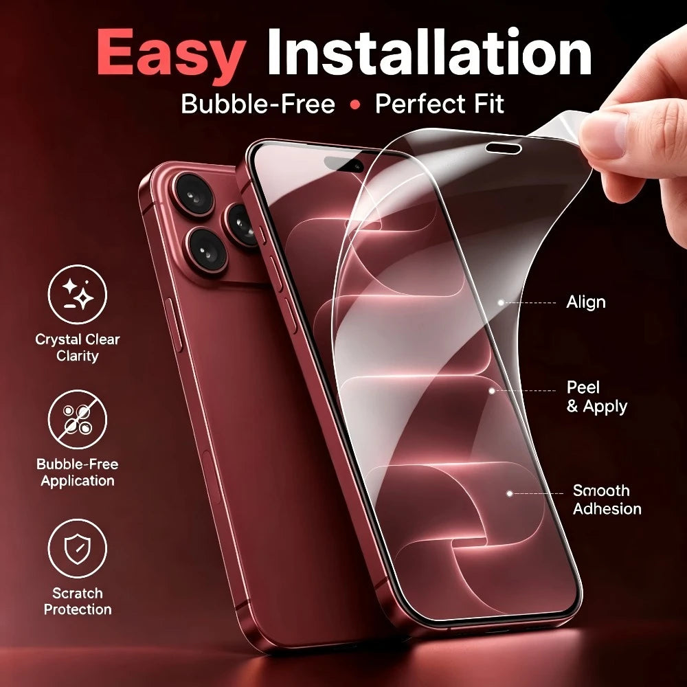 NNBILI Hydrogel Screen Protector — Full Coverage Anti-Scratch Film