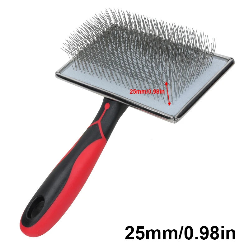 Pet Grooming Needle Comb — Stainless Steel Fur Trimming Tool