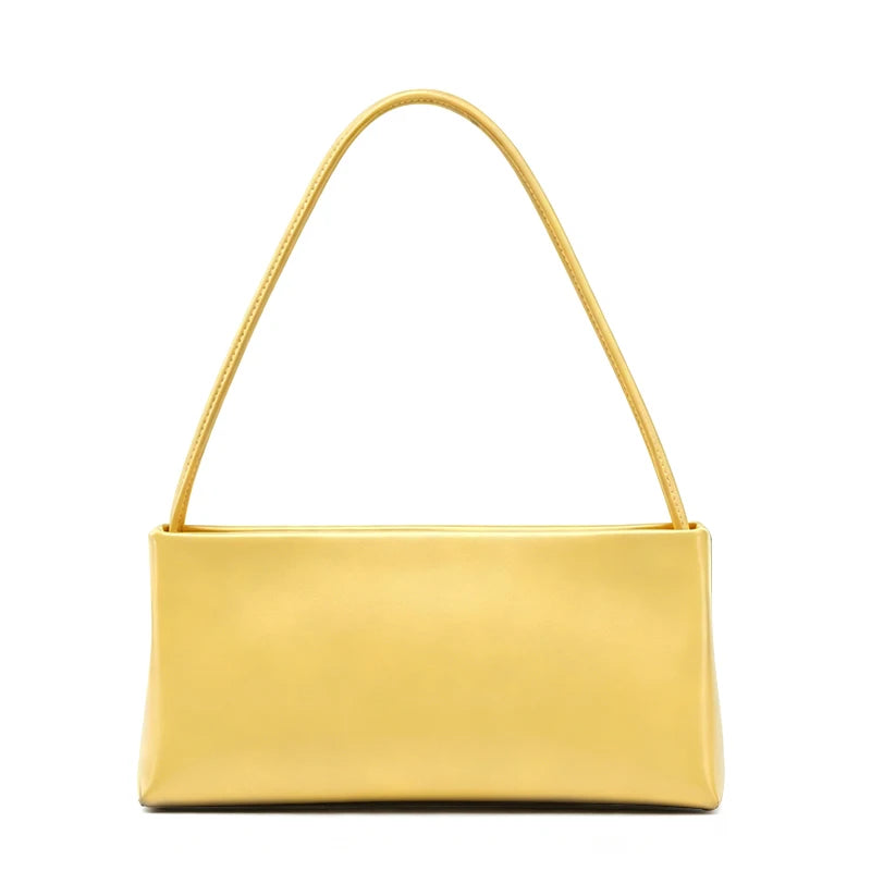 ZENCY Luxury Leather Shoulder Bag — Elegant Baguette Style Crossbody