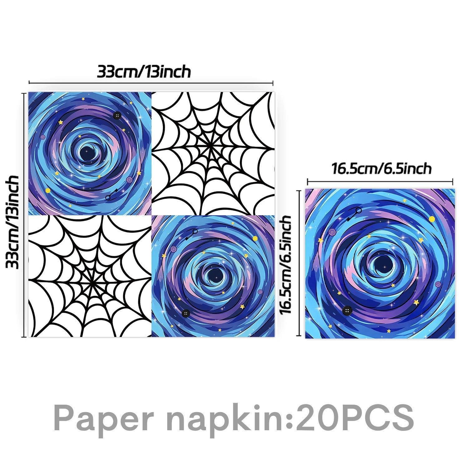 Potdemiel Spooky Ghost House Party Supplies — Starry Night Theme Tableware Set