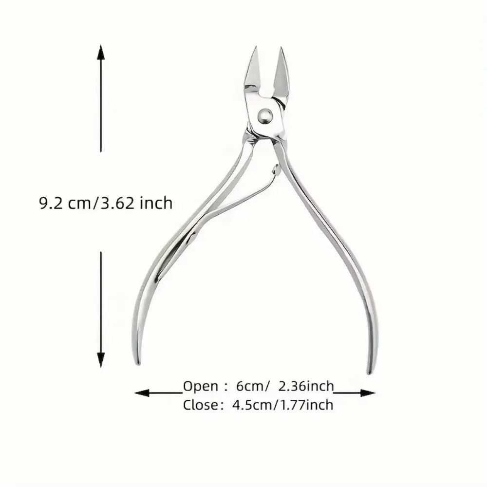 Stainless Steel Cuticle Nipper — Professional Nail Trimmer for Manicure