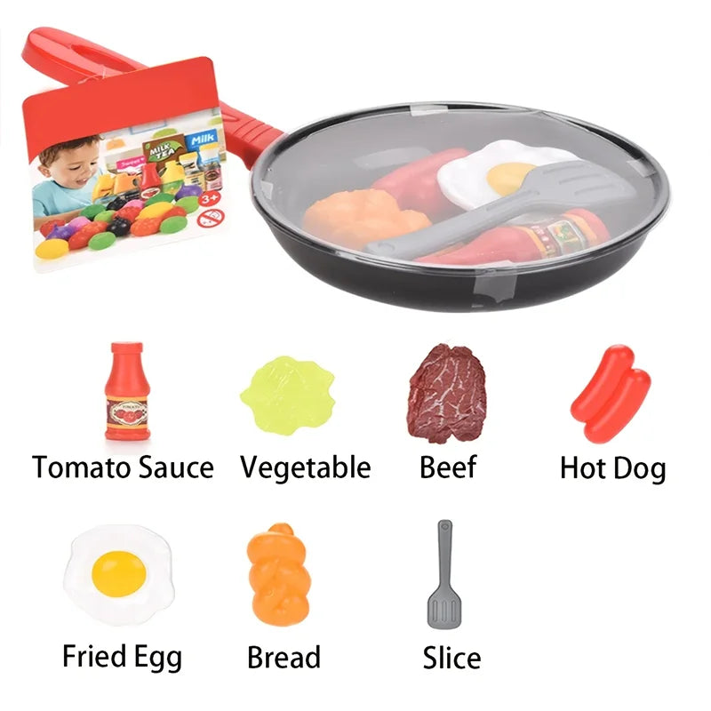 lpcbec Montessori Kitchen Toy Set — 8-Piece Pretend Play Cookware