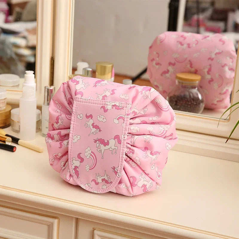 Drawstring Cosmetic Bag — Waterproof Travel Makeup Pouch & Organizer