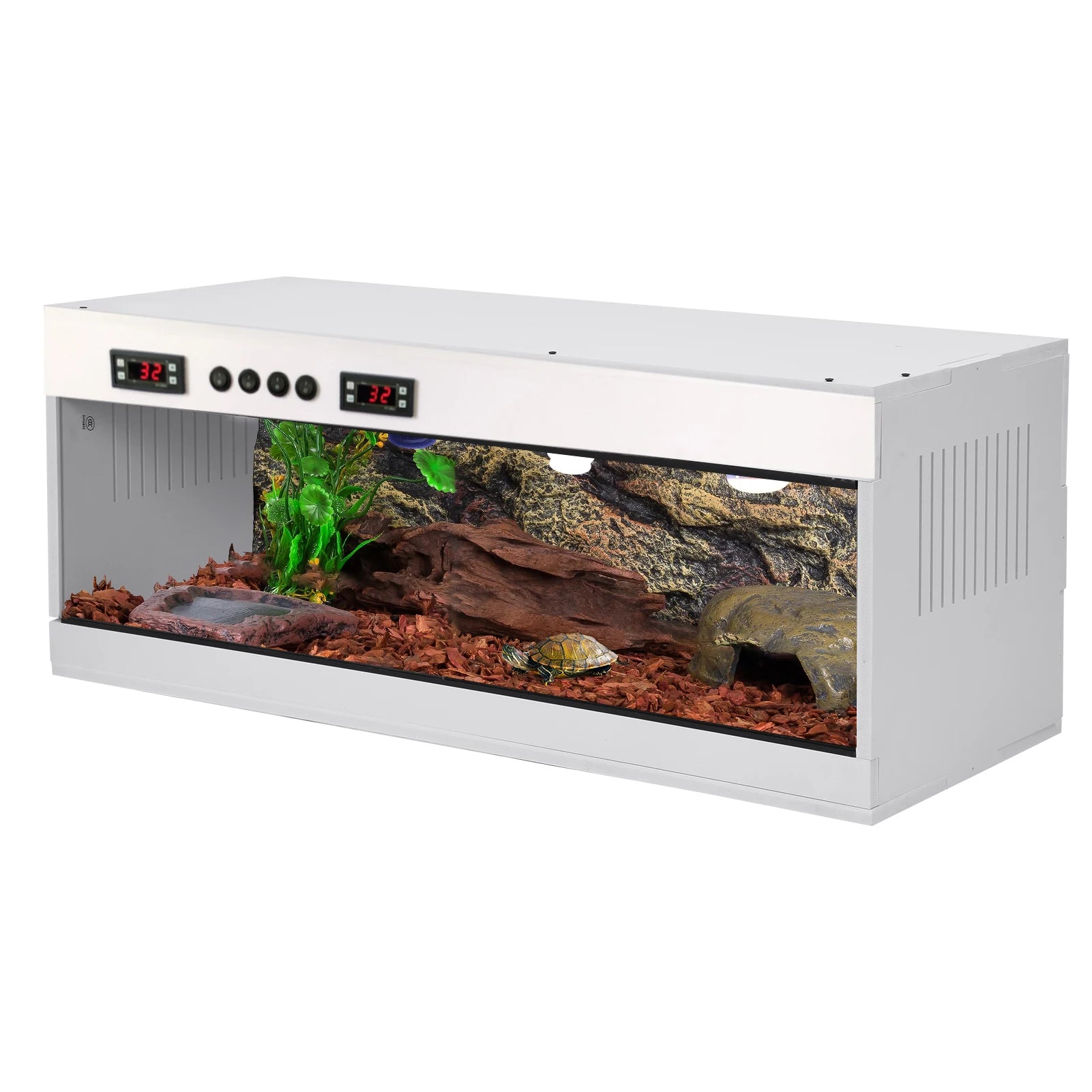 Reptile Terrarium Habitat — Stackable PVC & Tempered Glass Enclosure