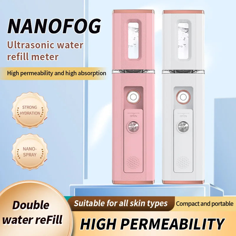 Nano Facial Steamer Mist Sprayer — Portable Hydrating Skin Refresher