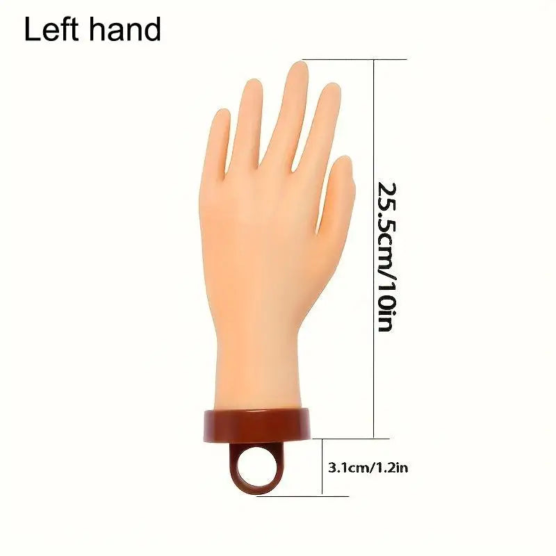 Nail Art Practice Hand — Flexible Manicure Training Model