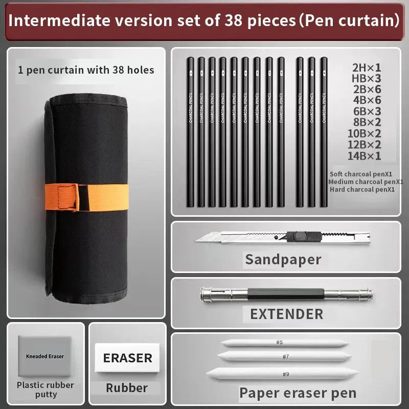Professional Sketching Pen Set — Complete Art Supplies for Students