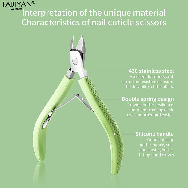 FABIYAN Cuticle Nipper — Professional Stainless Steel Nail Trimmer
