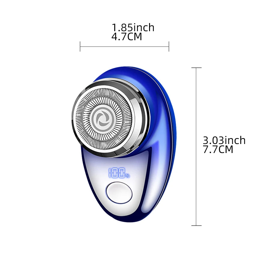 GERTZY Men's Mini Electric Shaver — Portable Rotary Razor for Travel
