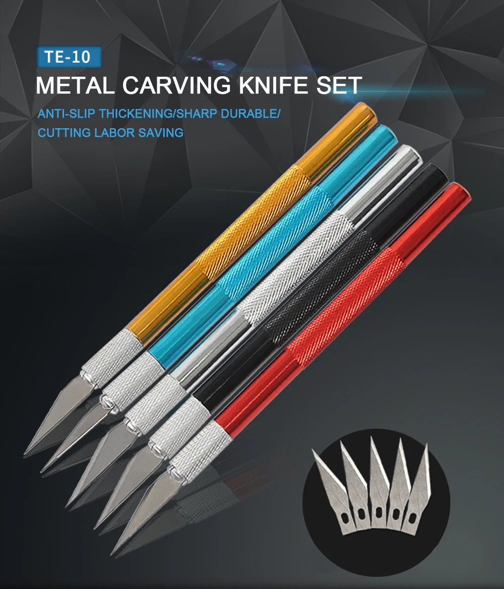 lefavor Metal Carving Scalpel Kit — Precision Engraving Tool with Replacement Blades