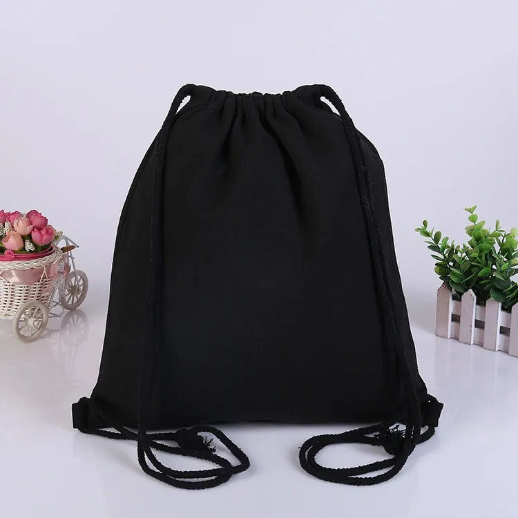 Blank Canvas Drawstring Backpack — DIY Tie Dye & Sublimation Gym Bag