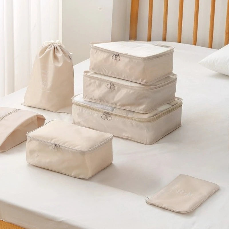 7-Piece Travel Luggage Organizer Set — Multi-Purpose Packing Cubes