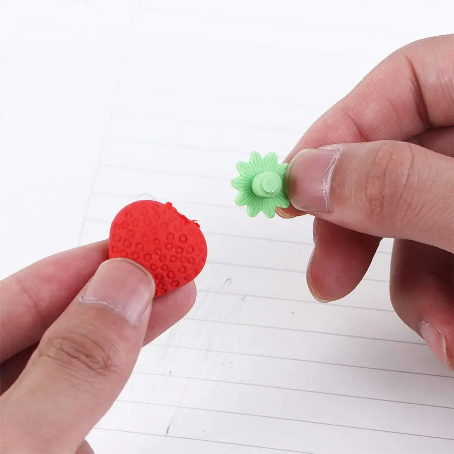 Mini Fruit and Vegetable Puzzle Erasers — Set of 10 Colorful Classroom Prizes