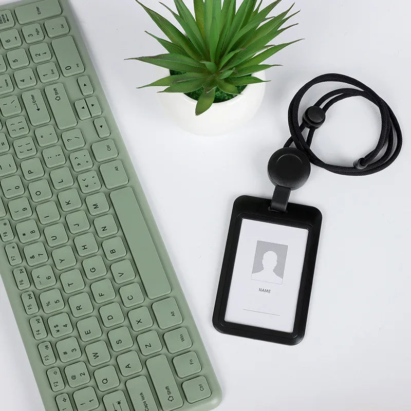 Retractable Badge Holder — Adjustable ID Card Pendant with Reel