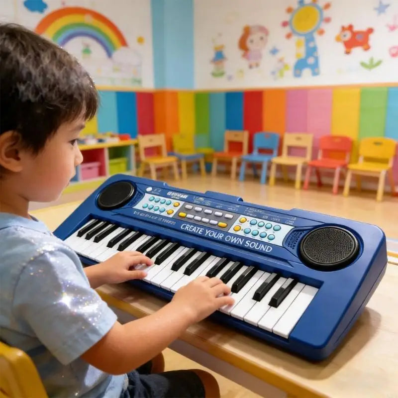 Foldable Kids Musical Keyboard — Portable Piano Toy with Microphone