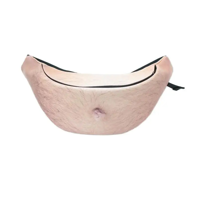 Realistic Fake Belly Fanny Pack — Funny Prank Waist Bag for Parties